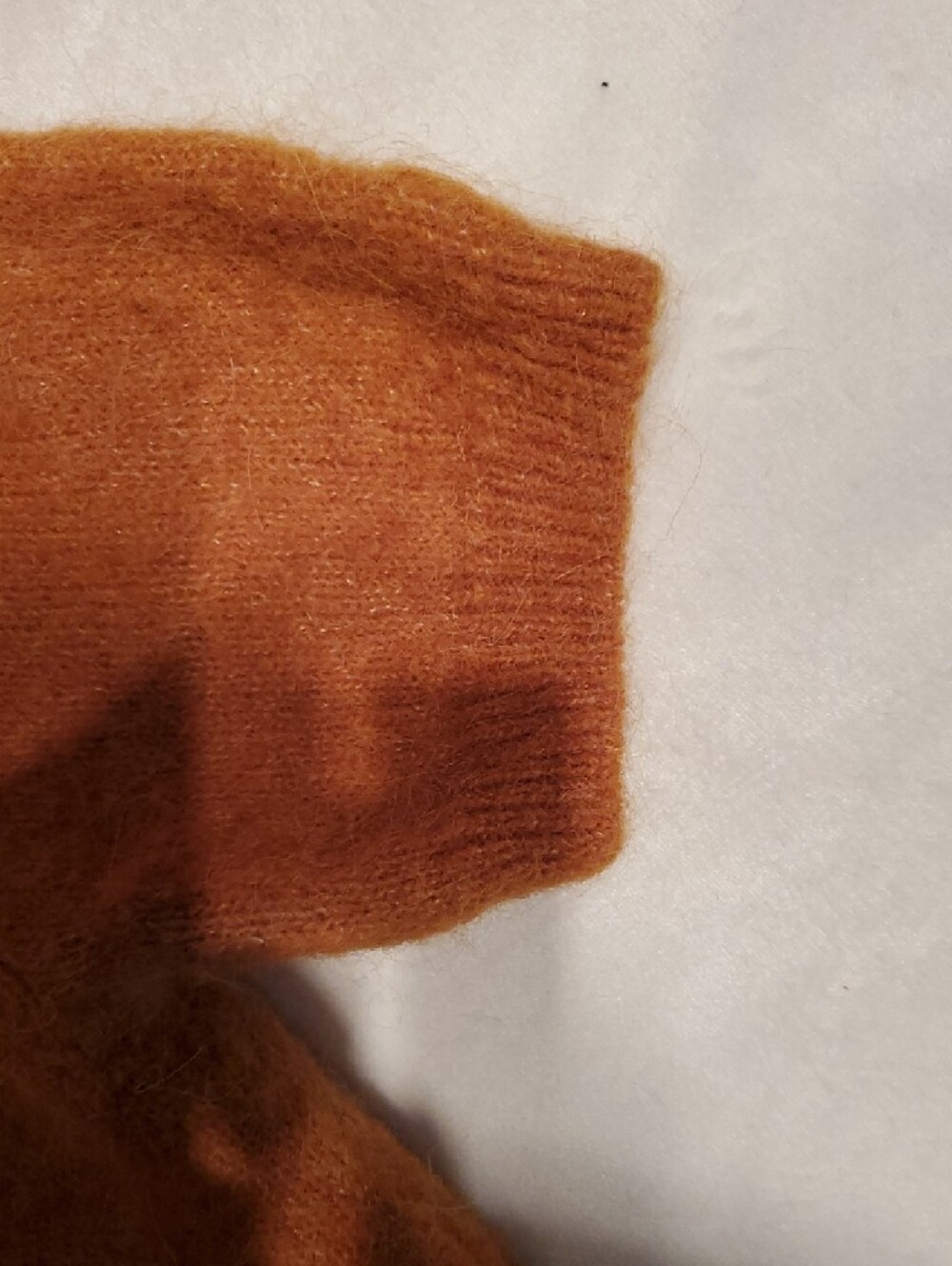 zara women's ss crewneck mohair-blend sweater rust color size medium - Picture 5 of 10